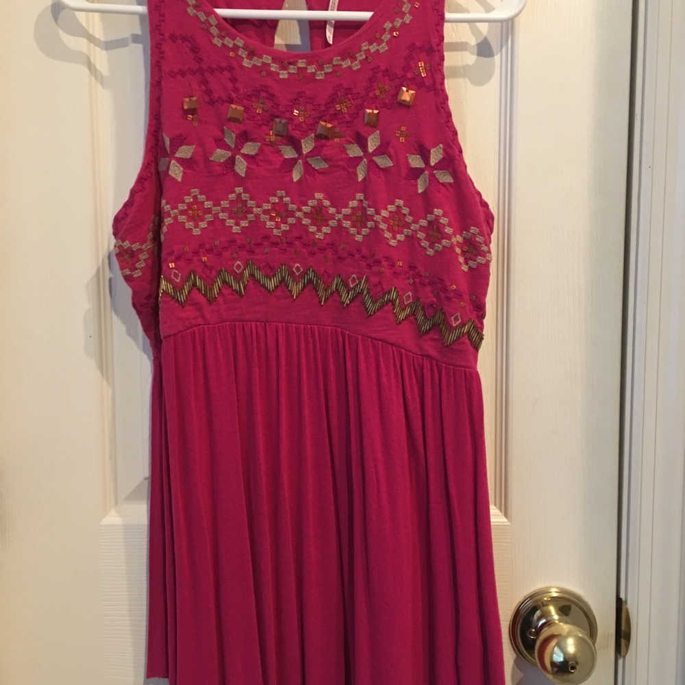 Free People Embroidered Top Size M